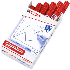 Edding E 660 Dry Erase Marker Pens Bullet Tip Pack of 10 red