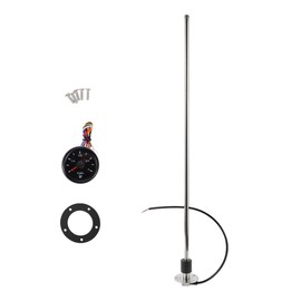 RATCHROLL RATCHROLL 1set Fuel Sending Unit and Gauge Kit 800mm Length Boat Fuel Sending Unit Marine Fuel Sender Unit Black Silver Tone Metal 240-33 Ohm