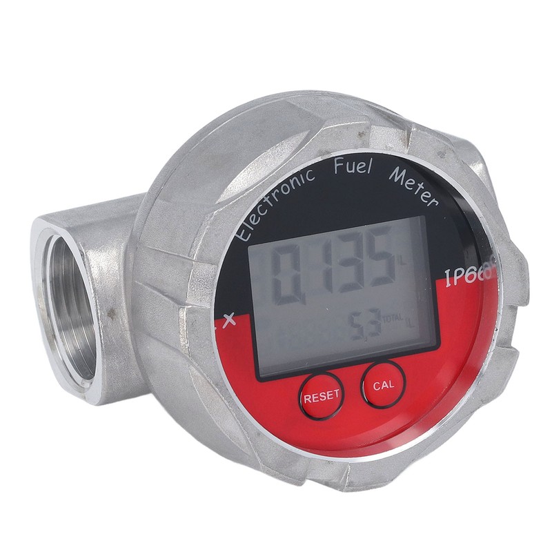 1 Inch Flow Meter LCD Display Digital Turbine Flow Gauge