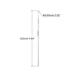 TOP-VIGOR 6Pcs 0.6mm Crochet Hook, Stainless Steel Crochet Hooks Knitting Needles for DIY Craft Yarn, Crochet Needles Embroidery Thread Knitting Weaving Tool for Knitting Scarf