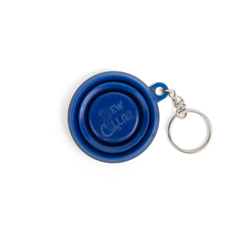 Pocket sized silicone Shot Glass with Keychain, Collapsible Silicone Reusable
