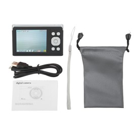 4K Digital Camera 2.88in IPS HD Mirrorless Camera AF Autofocus 16X Zoom 50MP Camera for Macro Shooting Black