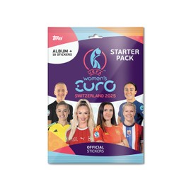 2025 Topps Women's Euro Stickers Starter Pack (Album + 18 Stickers)