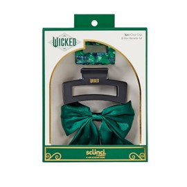 Wicked 3PK Claw Clip & Bow Barrette set - hair clips - gift box - hair clips for women - gifts for her - hair accessories -Scunci by Conair