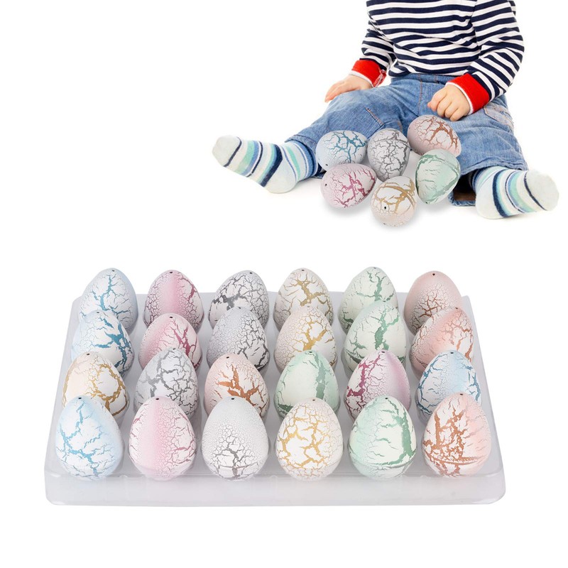 Pack of 24 Dinosaur Eggs Toy, Easter Dinosaur Eggs Hatching