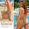hatisan Beach Bag Mesh Tote Bag,Upgrade Beach Tote with Phone