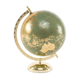 ROCKING GIFTS Earth Globe 20 cm with Gold Metal Base Decoration and Gift