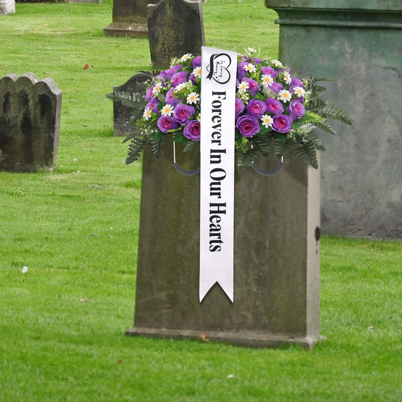 Elegant Funeral Wreath Sash – Funeral Sash Memorial Wreath Sash