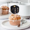 18pcs Black Gold Glitter Dice Dessert Cupcake Topper Pick for