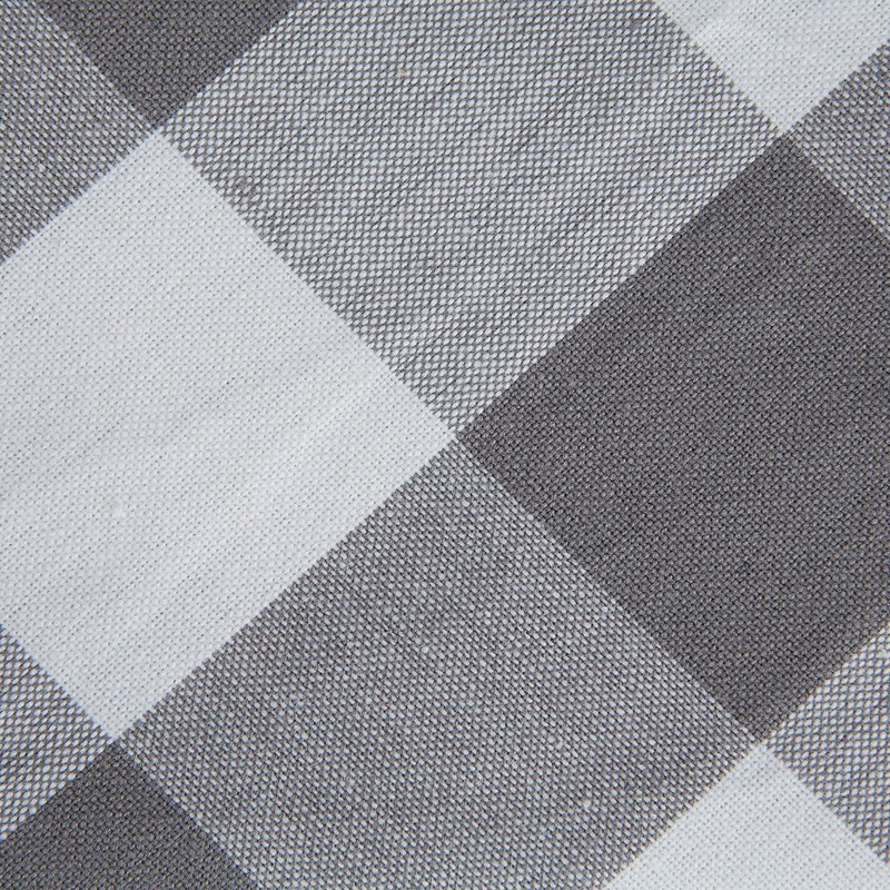 DII Buffalo Check Collection Classic Farmhouse Tablecloth 60x84 Grey and