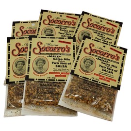 Mama Socorro’s Mild Salsa Seasoning Mix – All Natural, Gluten-Free, No MSG, No Preservatives – Makes 6 Jars of Salsa – 0.9 oz Each (6-Pack)