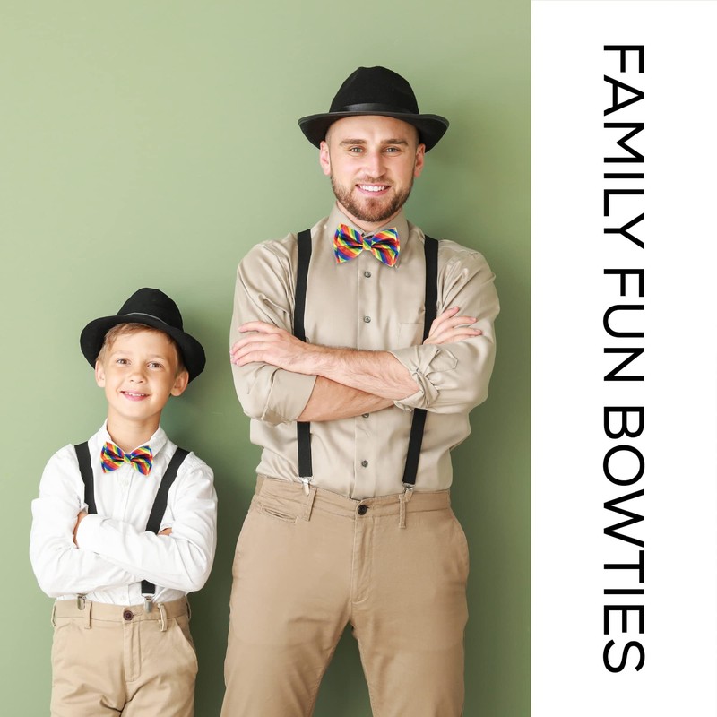 Man of Men - Men's Bowtie - Multi Color Rainbow