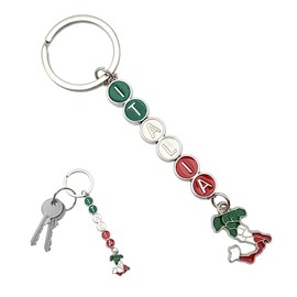 Powersell Italian National Flag Metal Keyring with Key Ring, Pocket Size, Accessory for Men and Women, Gift Idea, Italy, One Size, Green, white, red, Unit size