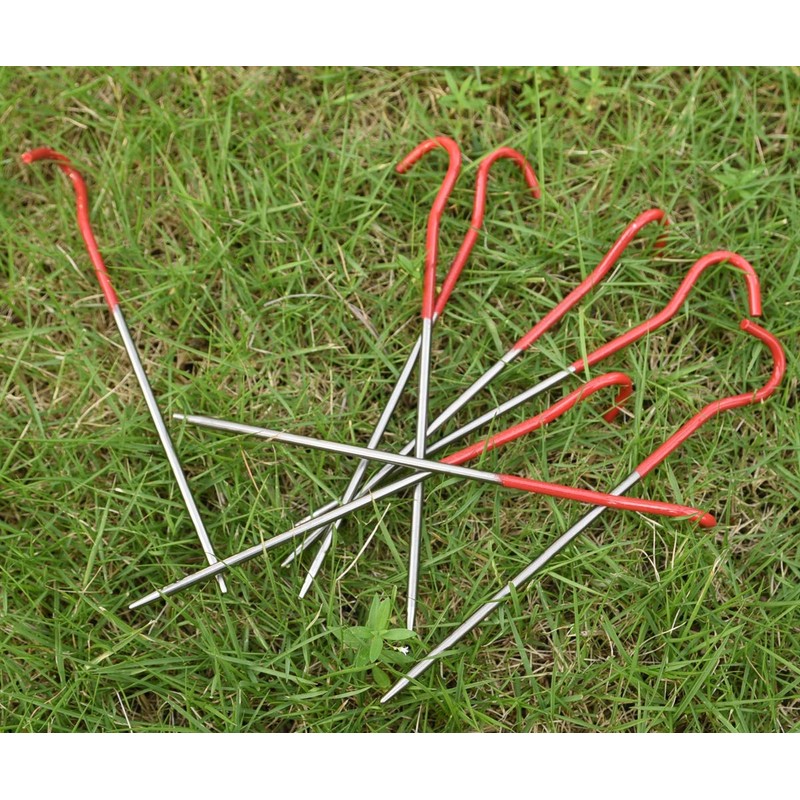 Boundless Voyage 8 Pieces Titanium Alloy Camping Pegs Ultralight Heavy