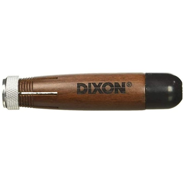 Dixon Industrial Lumber Crayon Holder for 1/2" Round or Hexagonal Crayons, Wood with Metal Chuck, Walnut, 1-Pack (00500)