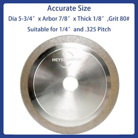 CBN Chainsaw Sharpening Wheel 5-3/4 inch,1/8" Thick,7/8" Arbor for 1/4" and .325 Pitch Chains(1/8 inch Thick)