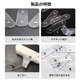 Coollooda Nail Art Strip [20 Pieces] Nail Art Display Stand, Nail Sample Display Board Display Board, Nail Tip, Stick, Magnet, Sample Tip Paste Plate, For Nail Tips, Clear