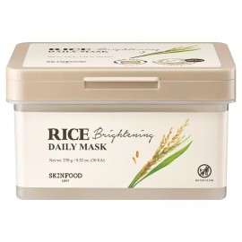 Skinfood 스킨푸드 라이스 브라이트닝 데일리 마스크, 1개, 30개입 Skin Food Rice Brightening Daily Mask, 1 piece, 30 pieces [30 pieces x 1 piece]