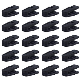 Premium Heavy Duty ABS Plastic Slim-line Hanger Set of Finger Clips for Velvet Hangers - 20 Pack (Blue)