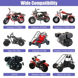 CILOYU - Tapa de gasolina para motor Predator 212, tapa de depósito de combustible con cadena compatible con 196 cc 6.5 hp Coleman CT200U BT200X CT200U-EX Baja Doodlebug DB30 Massimo Mini Bike Go Kart