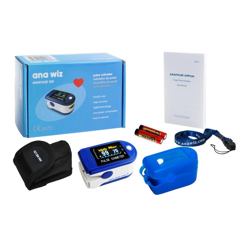 Finger Pulse Oximeter with Sp02 Plesmograph Waveform