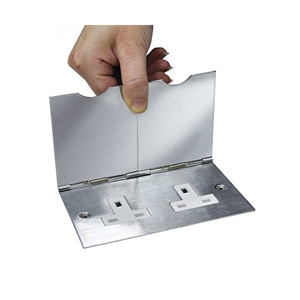 Pro Elec 13 A Double Floor Socket 2 Gang Stainless