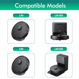 Replacement Parts Compatible with E-ufy L60/L50/L60 SES/L50 SES Robot Vacuums, Accessrioes Kit inclue 1 Main Roller Brush, 8 Set Filters, 8 Side Brush, 6 Dust Bags