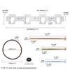 PQY Rectangle Intake Manifold Adapter Plates For LS1 Cathedral Port