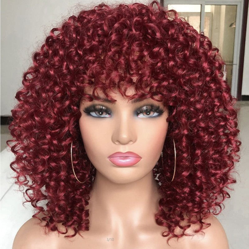 Short Curly Afro Wigs for Black Women Curly Wig with