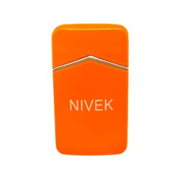 NIVEK Torch Green Flame Lighter Cool Trendy Windproof Chrome Button Refillable Adjustable Compact Pocket Size Multi-Color (Orange)