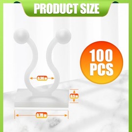 100 Pcs Plant Climbing Wall Clips - Self-Adhesive Hooks for Vines
