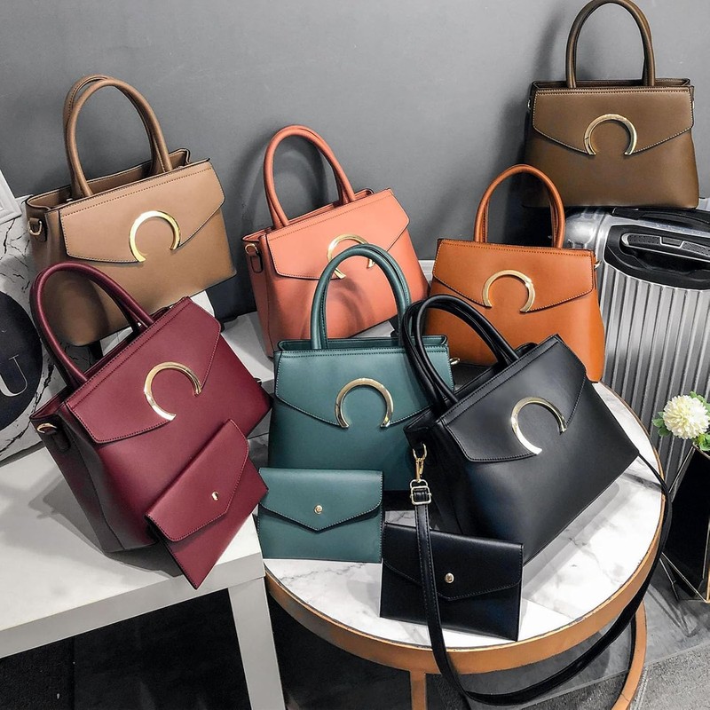 Juego de 2 bolsos de hombro para mujer con bolso