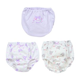 Sanrio 154733 Kids' Panties, Set of 3, Chromi, 51.2 inches (130 cm), 100% Cotton, With Your Name