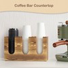 GCWSTJK Wood Coffee Cup and Lid Holder Organizer, Disposable Cup