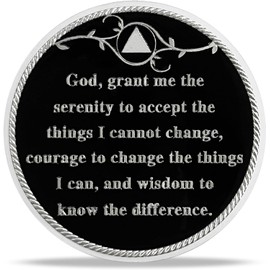 13 Month Sobriety Coin Gifts | Sun and Black Butterfly AA Coin - HA AA Chip Medallion with Serenity Prayer | Narcotics Alcoholics Anonymous Gifts for Anniversary Year for Men & Women in Recovery