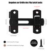 Pack of 4 Door Bolt Stainless Steel Flip Latch Lock