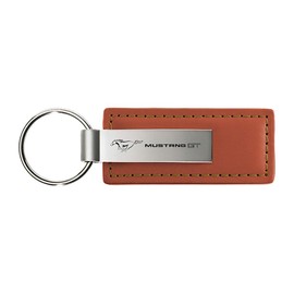 Au-Tomotive Gold, INC. Ford Mustang GT Brown Leather Key Chain