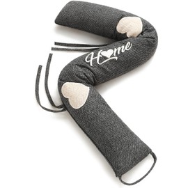 Draught Excluder, Grey, for Doors and Windows, Washable, 1 kg, Heavy, Effective Protection Against Draughts