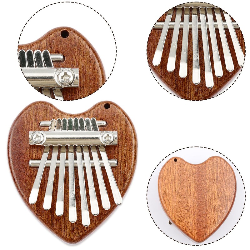Luckious Mini Thumb Piano - Portable 8-Key Kalimba Solid Wood