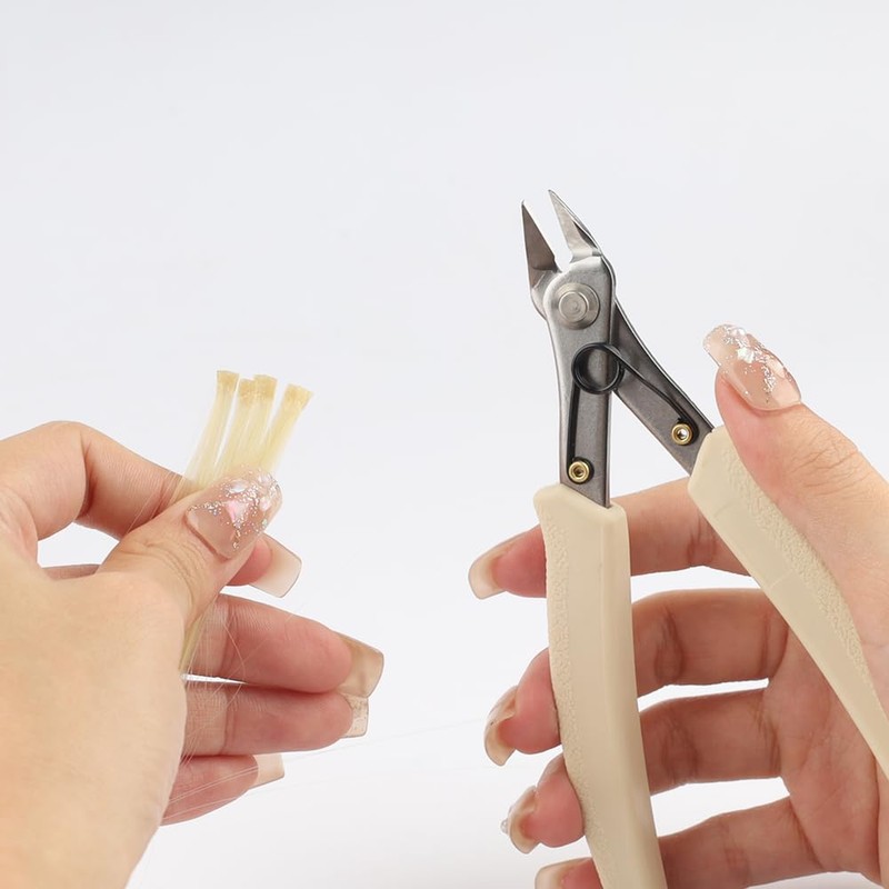 GlamorDove Hair Extension Pliers with Silicone Handle Anti-slip Keratin Bond