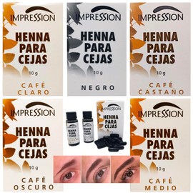 Kit Henna Cejas HD Tipo Microblading Semipermanente 20 Cápsulas Brow Laminado Diseño de la India (Café Claro)
