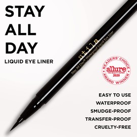 Stila All Day Waterproof Liquid Eye Liner, Easy To Use Eyeliner Pen, Smudge and Transfer Proof, Liner Stays On All Day and Night, Goes On Smoothly Without Skipping, Smudging or Pulling