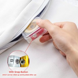 Portable Dual-Sided Fabric Measuring Tape, Flexible PU Small Pocket Measure for Tailors; Ideal for Dressmakers Sewing Accessories or as a measuring tape for body measurements in Inches and Centimetres