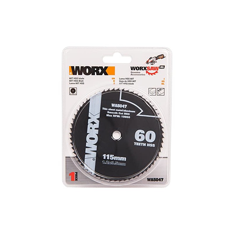 WORX WA5047 Worx Saw 115 mm 60T HSS Blade