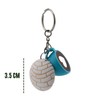 Shell Shaped Key Rings with Coffee Cup, Mexican Sweet Bread,