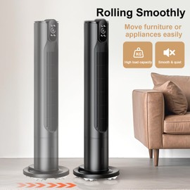 Self Adhesive Caster Wheels 2 Inch, 360 Swivel Universal, Mini Low Profile for Furniture, Storage Box, Coffee Maker, PC (4 Pcs, White)