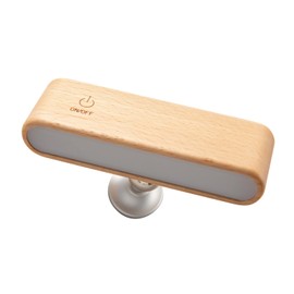 Vadifula Wood LED Wall Sconce Magnetic 360°Rotate Wall Mounted Lamp Brightness Adjustable Nightlights Rechargeable Battery Powered Reading Light for Bedside Hallway Living Room Beech Wood