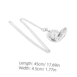 Gatuida Roman Numeral Vintage Pocket Watch with Chain for Women Men Stylish Dual Display Retro Design Durable Materials for Family Friends