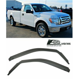 EOS Visors For 09-14 Ford F-150 Regular Cab IN-CHANNEL Side Window Rain Guard