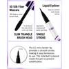 Burgundy Mascara Eyeliner Pen Kit, Waterproof Tube Mascara Eye Liner